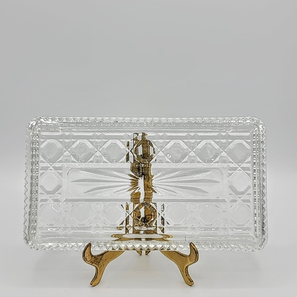 Federal Glass Clear Windsor Relish Tray, 8 3/8" - 1950s Vintage - Picture 8 of 8